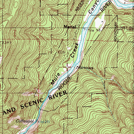 Topographic Map of Narrows, OR