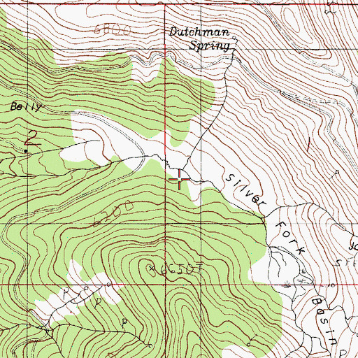 Topographic Map of Silver Fork Basin, OR