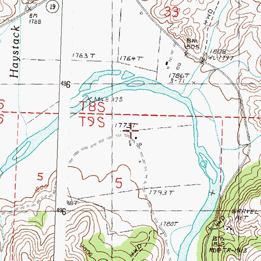 Topographic Map of Potter Ditch, OR