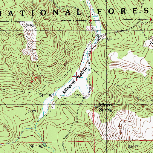 Topographic Map of Mineral Prairie, OR