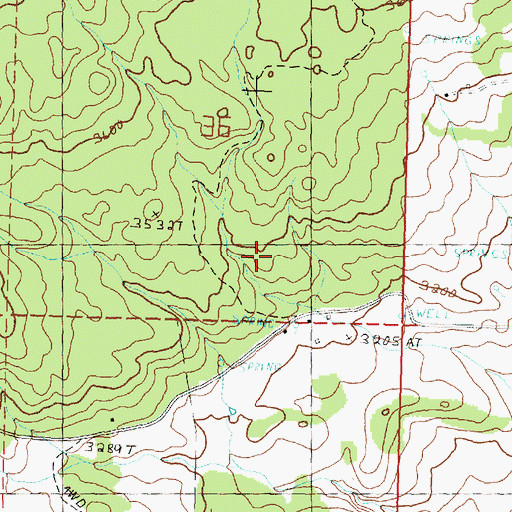 Topographic Map of Reservoir Number One (historical), OR