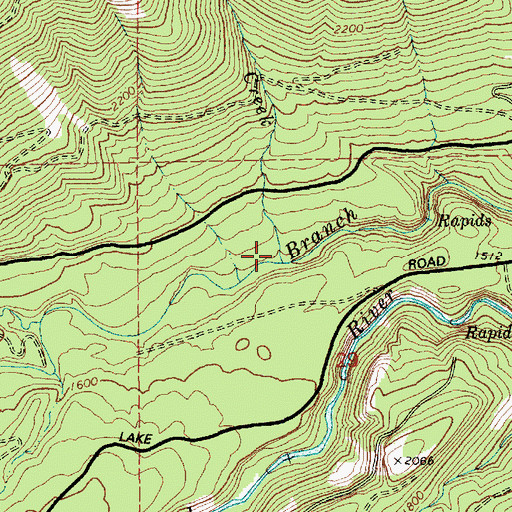 Topographic Map of Mosquito Creek, OR