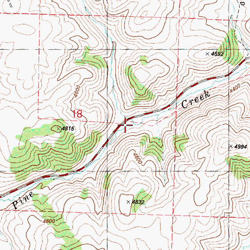 Topographic Map of Spring Creek, OR