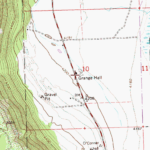 Topographic Map of Summer Lake Cemetery, OR