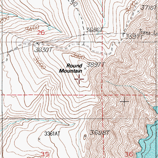 Topographic Map of Road Mountain, OR