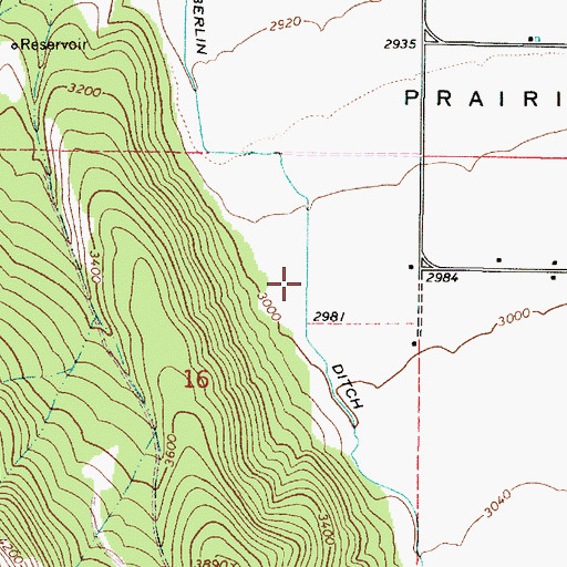 Topographic Map of Chamberlin Ditch, OR