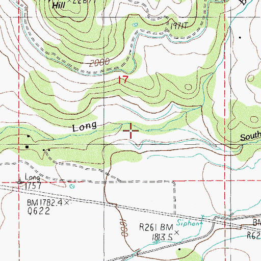 Topographic Map of South Fork Long Branch, OR