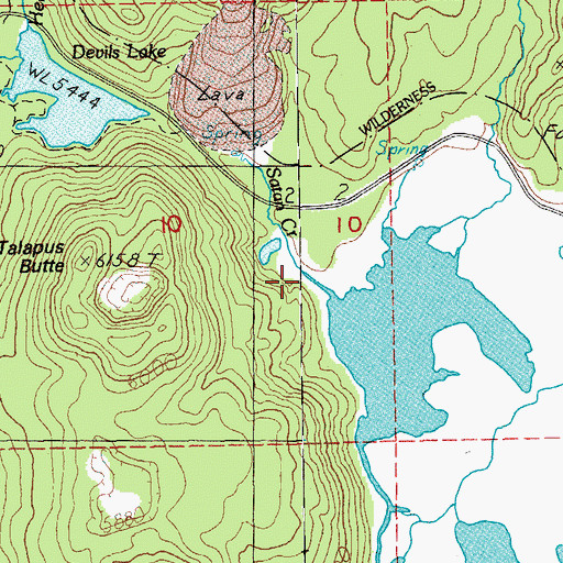 Topographic Map of Satan Creek, OR