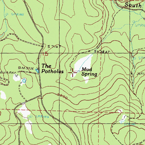 Topographic Map of Mud Spring, OR