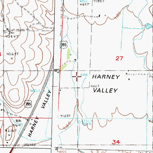 Topographic Map of Uncle Tom Well, OR