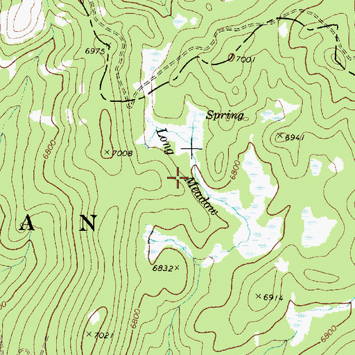 Topographic Map of Long Meadow, OR