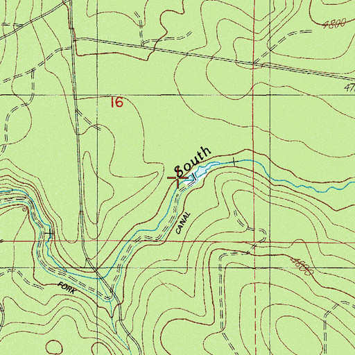Topographic Map of South Fork Dam, OR