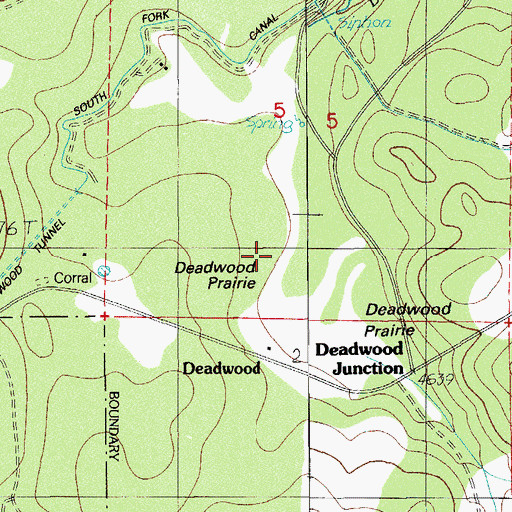 Topographic Map of Deadwood Prairie, OR