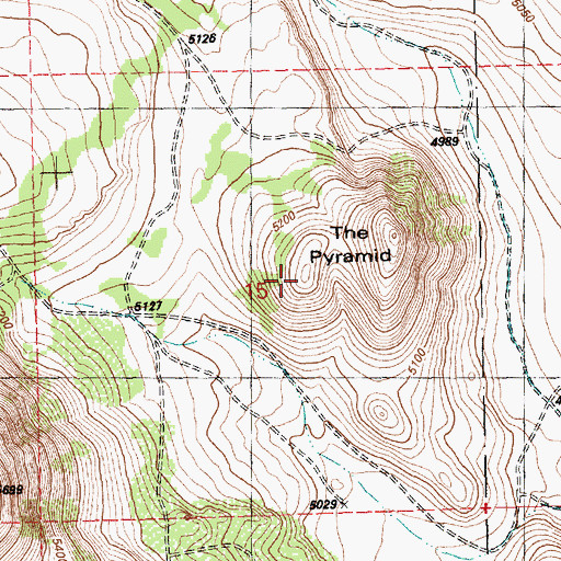 Topographic Map of The Pyramid, OR