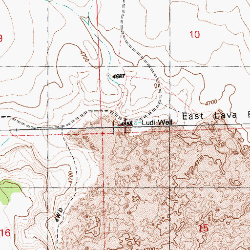 Topographic Map of Ludi Well, OR
