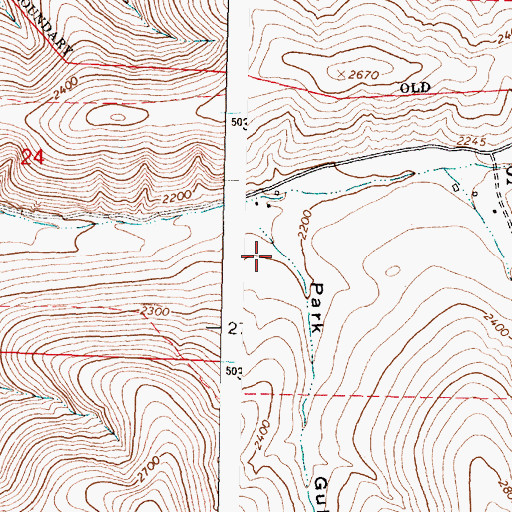 Topographic Map of Park Gulch, OR