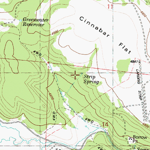 Topographic Map of Strip Spring, OR