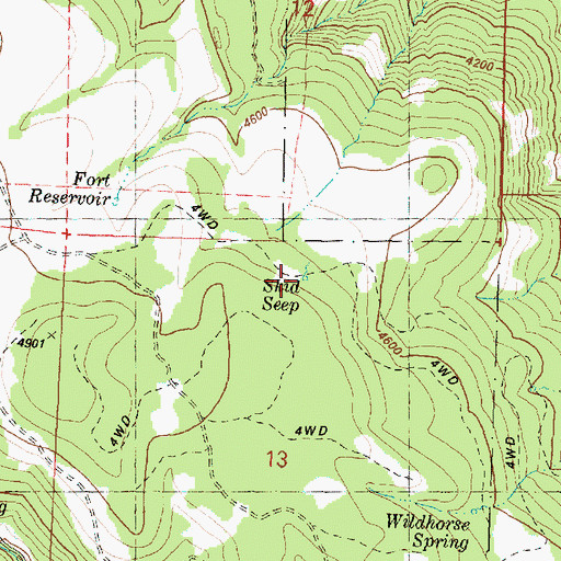Topographic Map of Skid Seep, OR