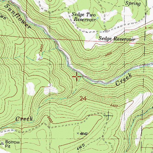 Topographic Map of Porcupine Creek, OR