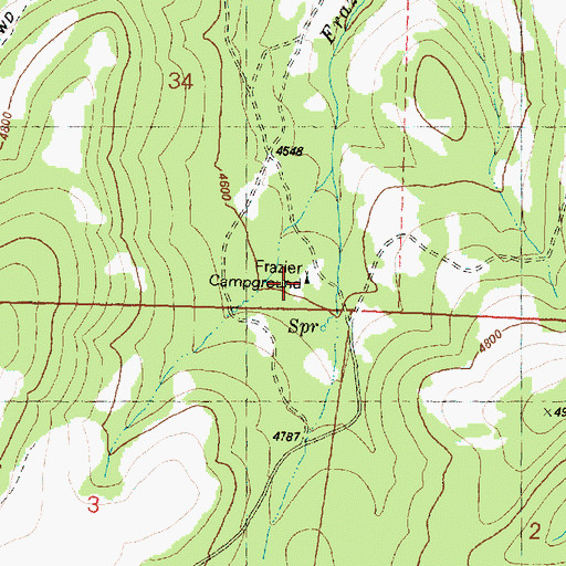 Topographic Map of Frazier Recreation Site, OR