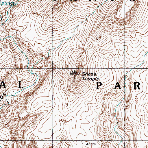 Topographic Map of Sheba Temple, AZ