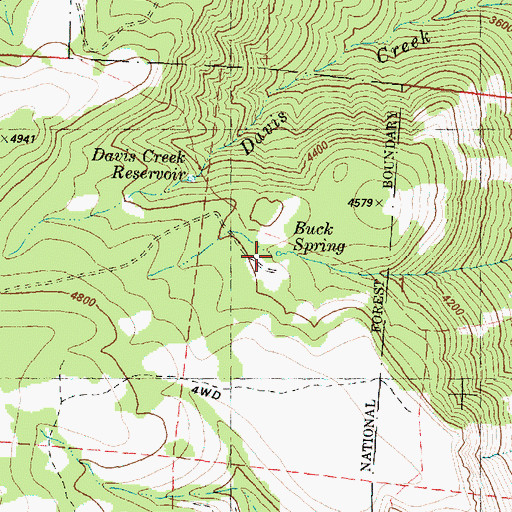 Topographic Map of Buck Spring, OR