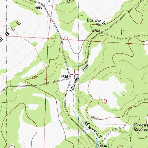 Topographic Map of Murray Flat, OR