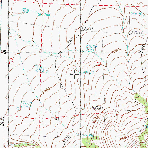 Topographic Map of Sweek Spring, OR