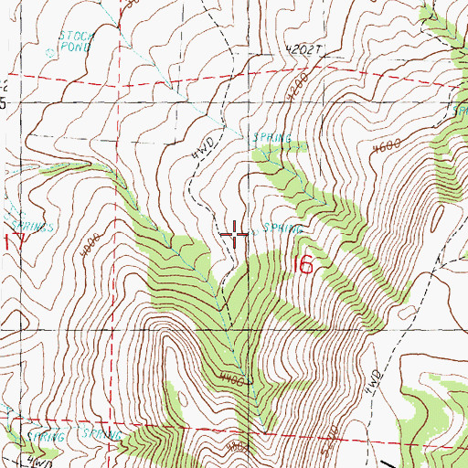 Topographic Map of Merrill Springs, OR