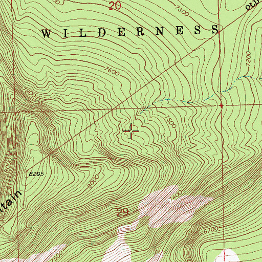 Topographic Map of Gearhart Mountain Wilderness, OR