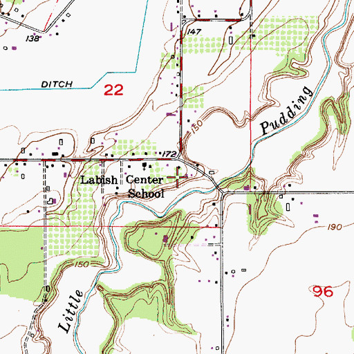 Topographic Map of Labish Center School (historical), OR