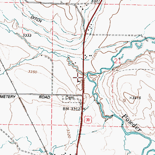 Topographic Map of Big Muddy Creek, OR