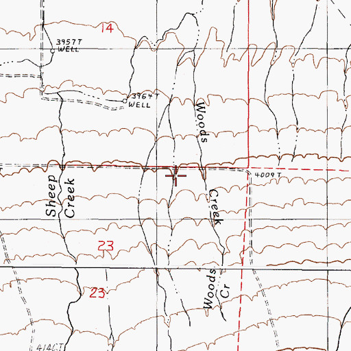 Topographic Map of Sheep Creek, OR