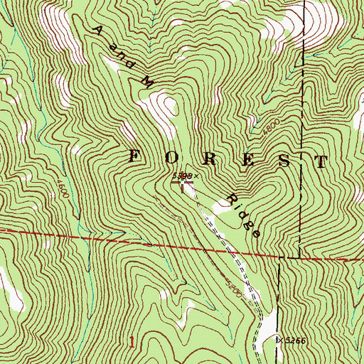 Topographic Map of A and M Ridge, OR