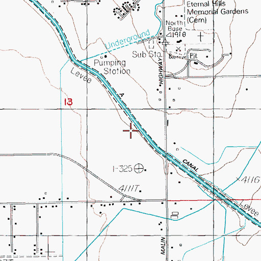 Topographic Map of A Canal, OR