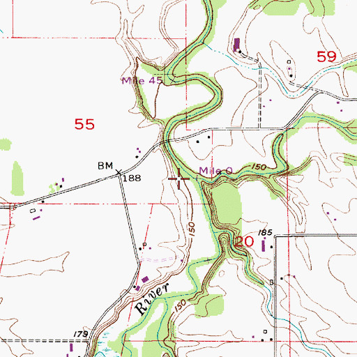 Topographic Map of Abiqua Creek, OR