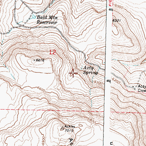 Topographic Map of Acty Spring, OR