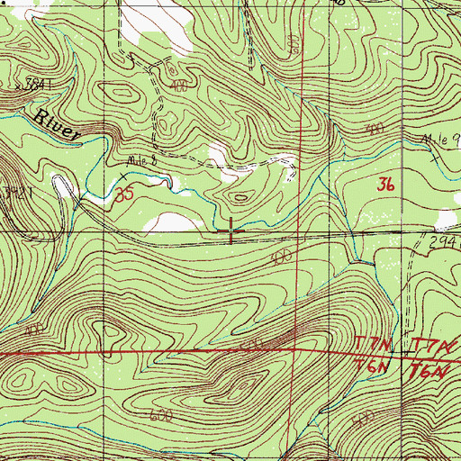 Topographic Map of Page Creek, OR
