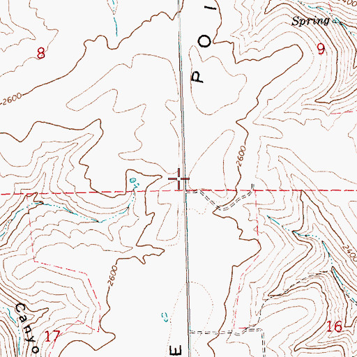 Topographic Map of Adobe Point, OR