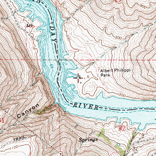 Topographic Map of Albert Philippi Park, OR
