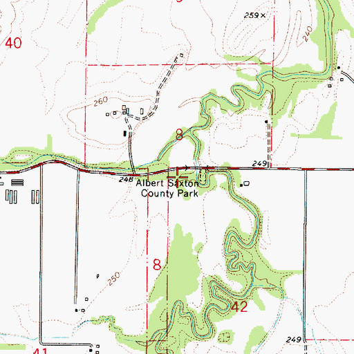 Topographic Map of Saxton County Park, OR