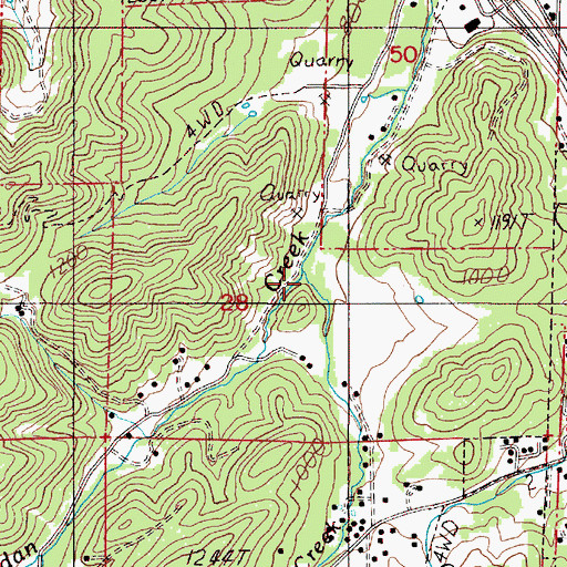 Topographic Map of Alder Creek, OR