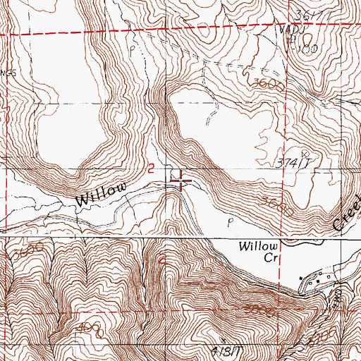 Topographic Map of Alder Creek, OR