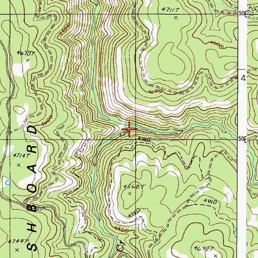 Topographic Map of Alder Creek, OR