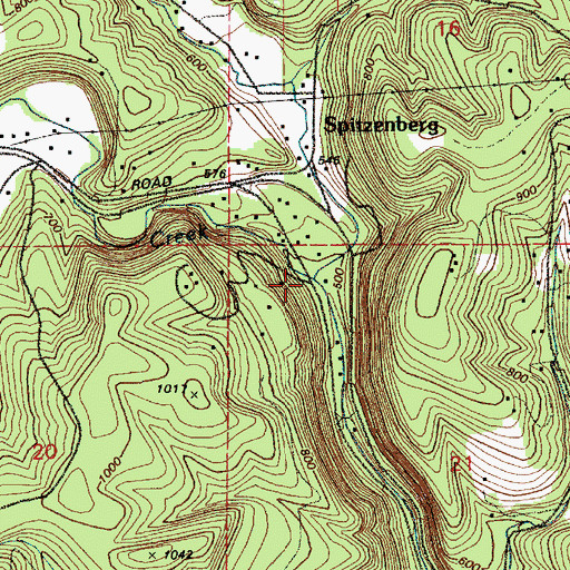 Topographic Map of Alder Creek, OR