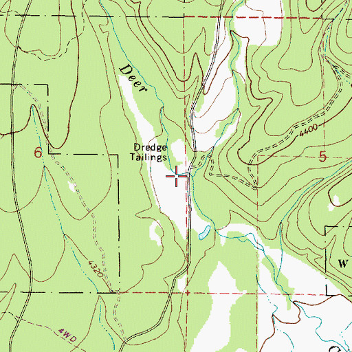 Topographic Map of Alder Creek, OR