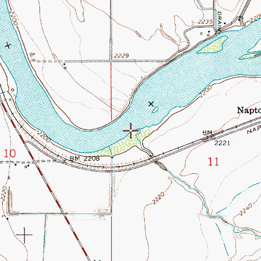 Topographic Map of Alkali Creek, OR