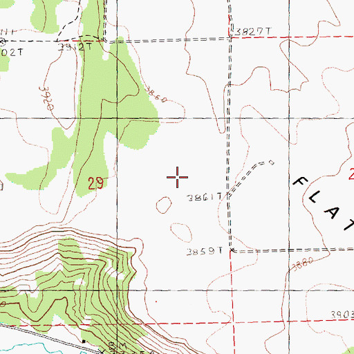 Topographic Map of Alkali Flat, OR