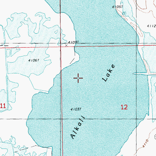 Topographic Map of Alkali Lake, OR