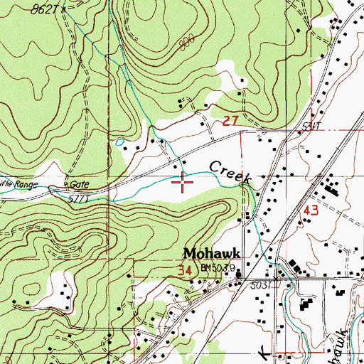Topographic Map of Allison Creek, OR